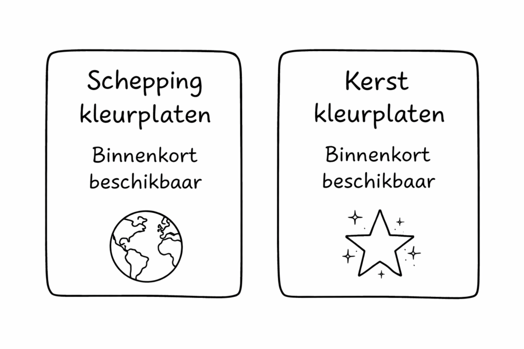 Kerst en schepping kleurplaten